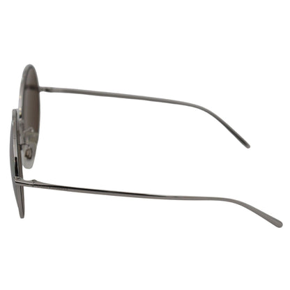 Dolce & Gabbana Silver Plated Round Gray Le nses Women Sunglasses