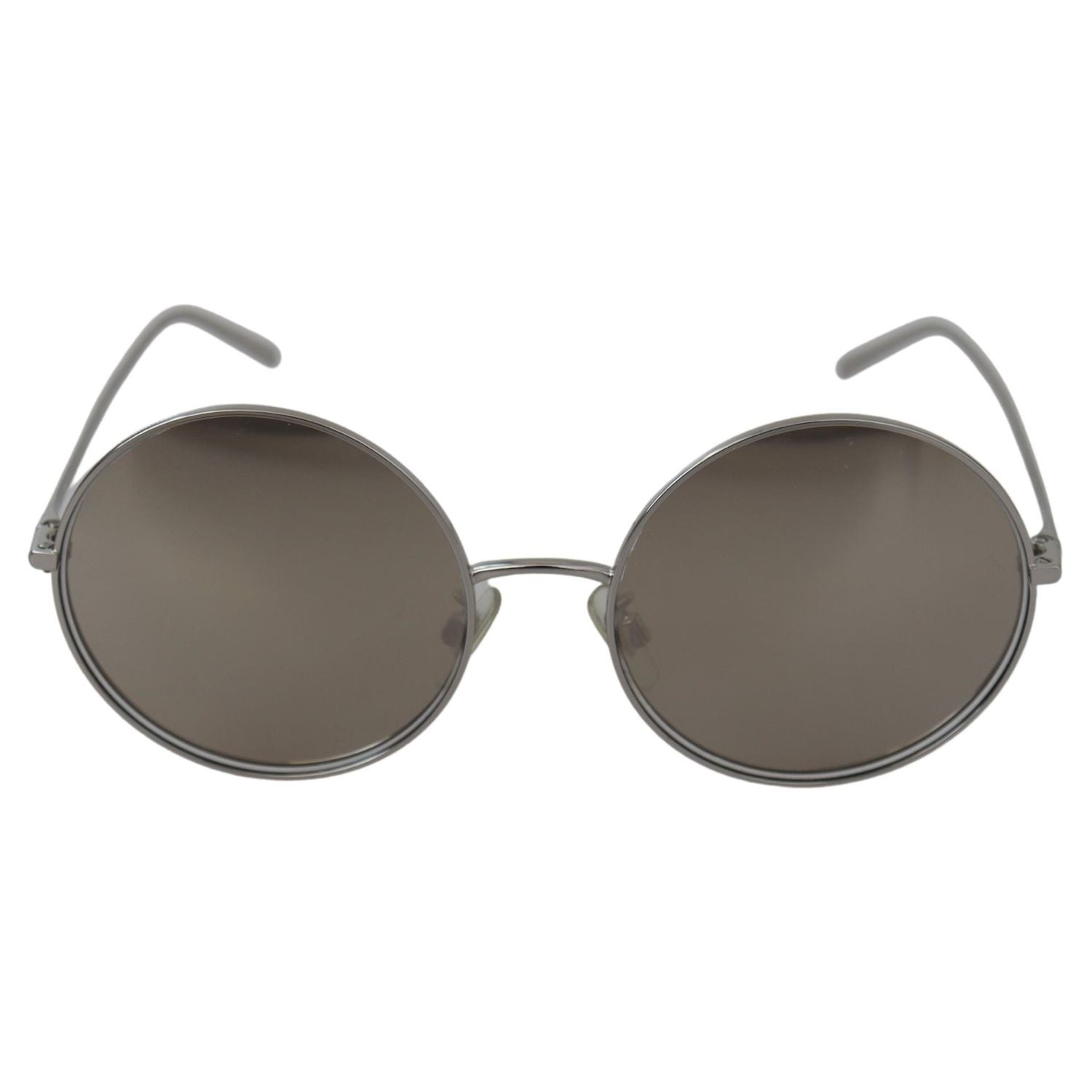 Dolce & Gabbana Silver Plated Round Gray Le nses Women Sunglasses