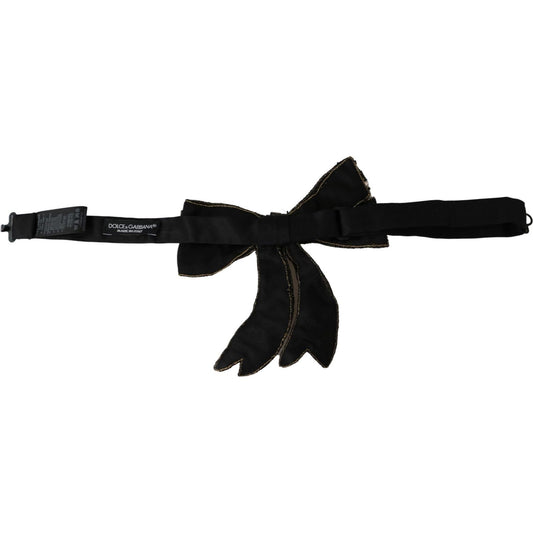 Elegant Silk Rhinestone Bow Tie