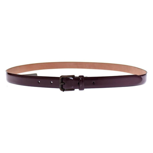 Dolce & Gabbana Elegant Purple Leather Belt Belt Dolce & Gabbana