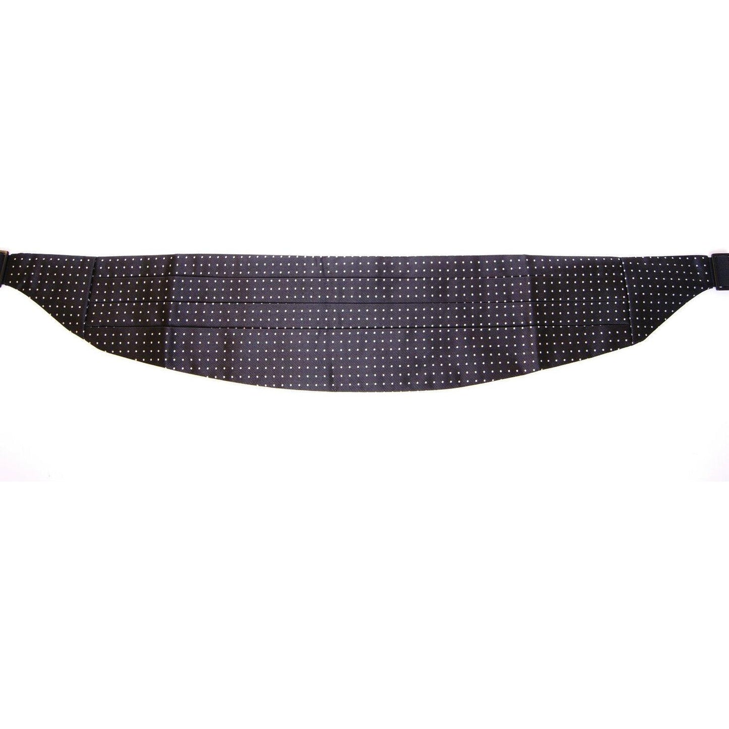 Dolce & Gabbana Elegant Black Silk Polka Dot Cummerbund Dolce & Gabbana