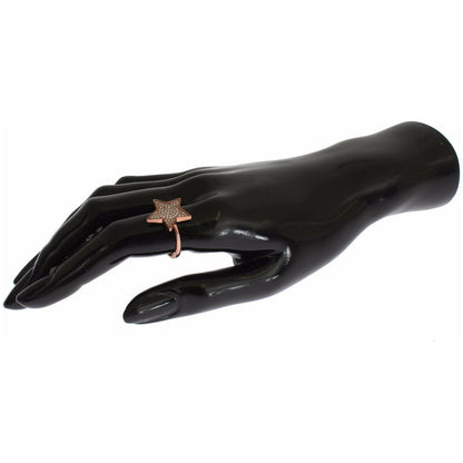 Nialaya Womens Clear CZ Star 925 Silver Ring