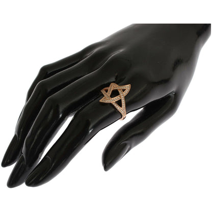 Nialaya Womens Clear CZ Gold 925 Silver Ring