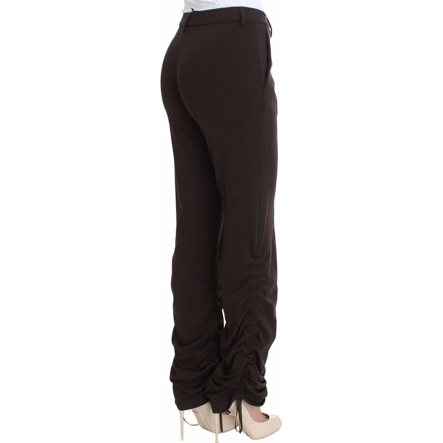 Ermanno Scervino Chic Brown Casual Trousers for Sophisticated Style Ermanno Scervino