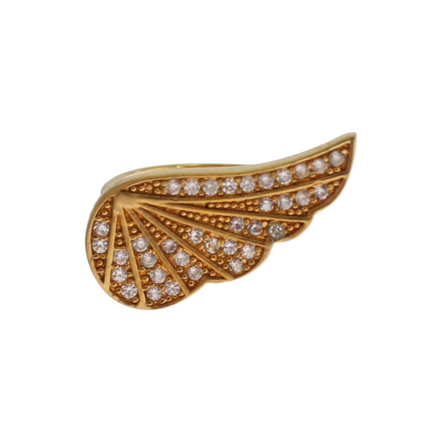 Nialaya Glamorous Gold Plated Crystal Ring Ring Nialaya