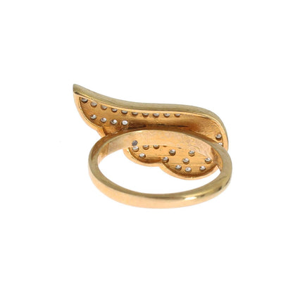 Nialaya Womens Clear CZ Gold 925 Silver Authentic Ring