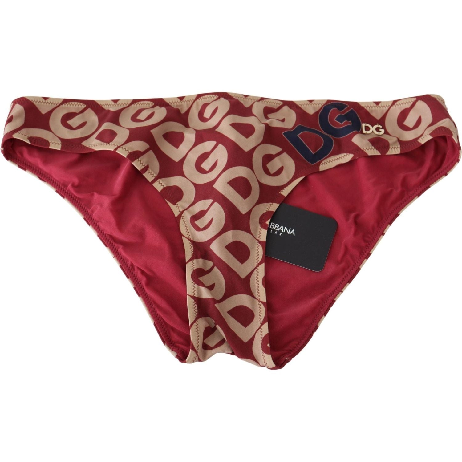 Dolce & Gabbana Multicolor DG Logo Print Bottom Beachwear Bikini Swimsuit