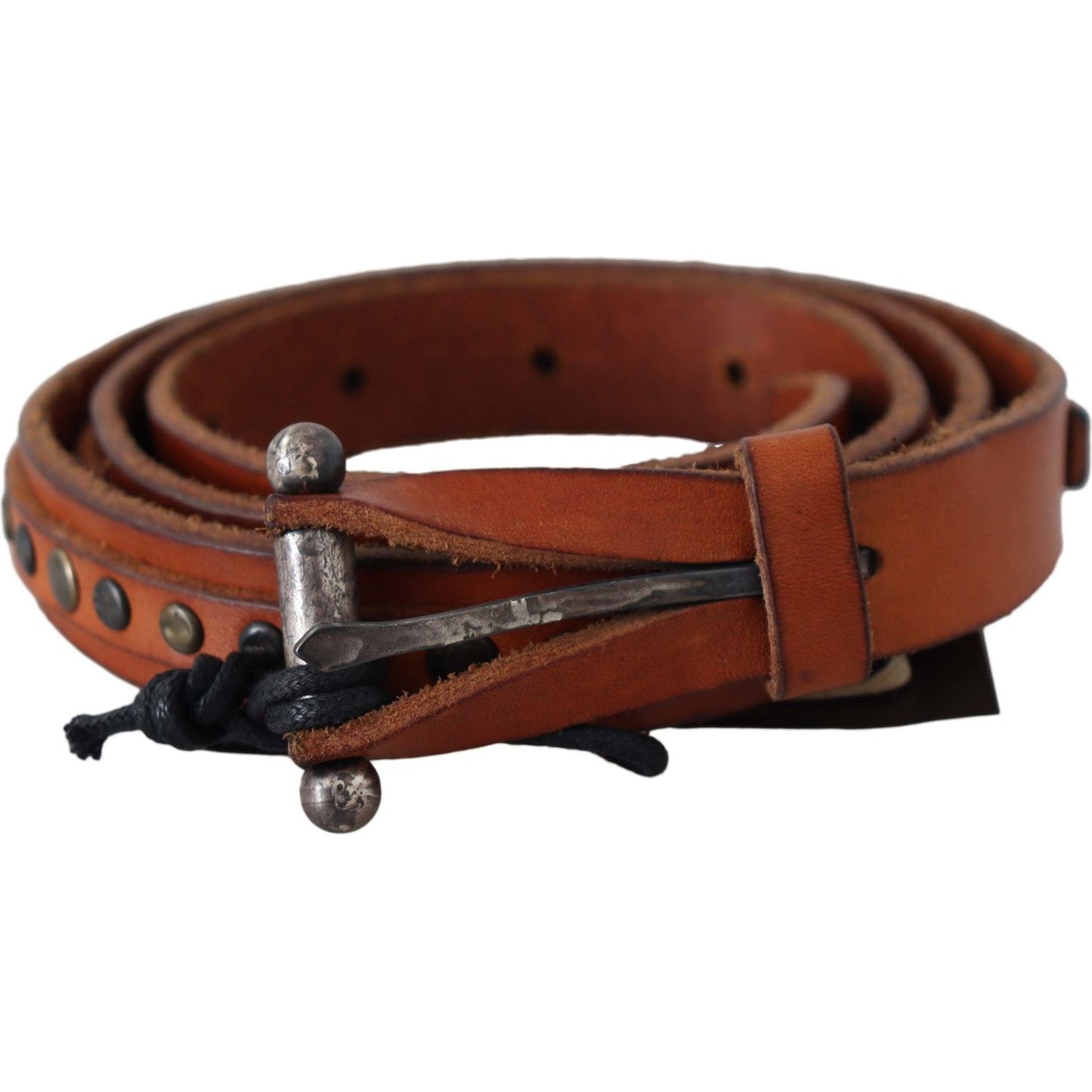 Scervino Street Elegant Leather Waist Belt in Brown Belt Scervino Street