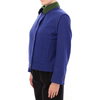 Andrea Incontri Habsburg Blue Green Wool Jacket Coat