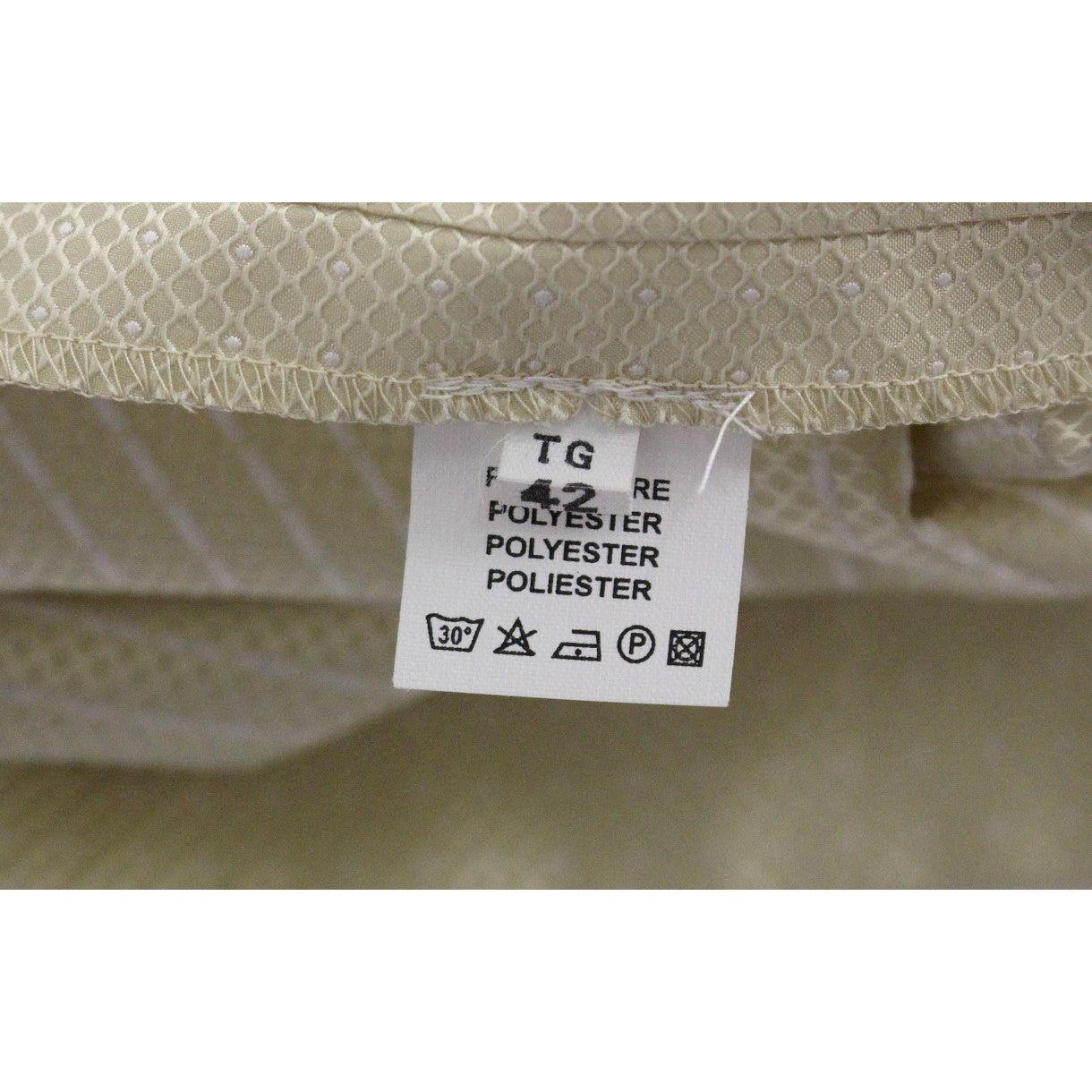 Andrea Incontri Beige Sleeveless Shift Mini Dress