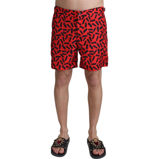 Dolce & Gabbana Chic Red Swim Trunks Boxer Shorts Dolce & Gabbana