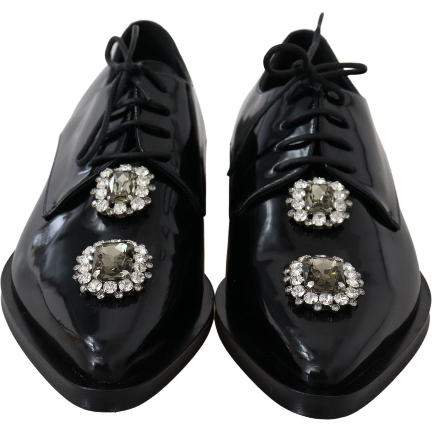 Dolce & Gabbana Crystal Embellished Derby Dress Shoes Dolce & Gabbana