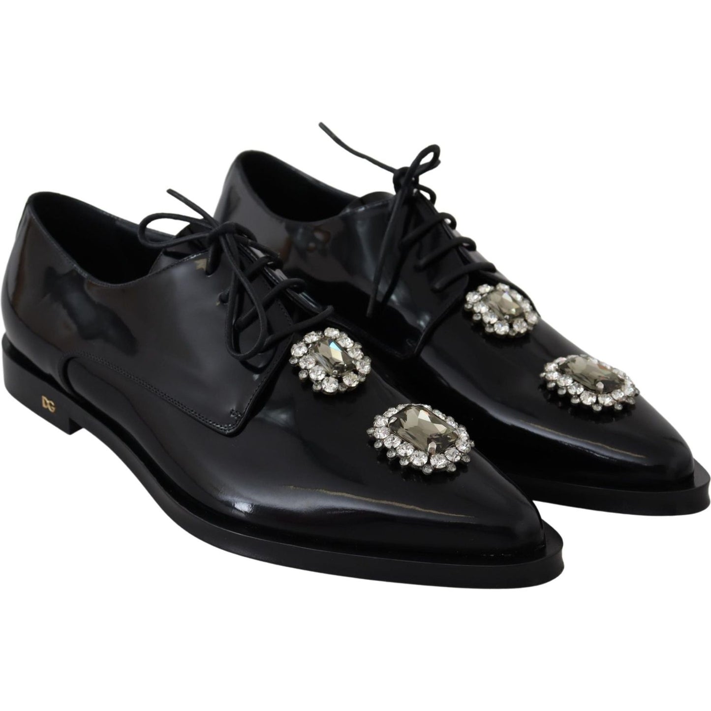 Dolce & Gabbana Crystal Embellished Derby Dress Shoes Dolce & Gabbana