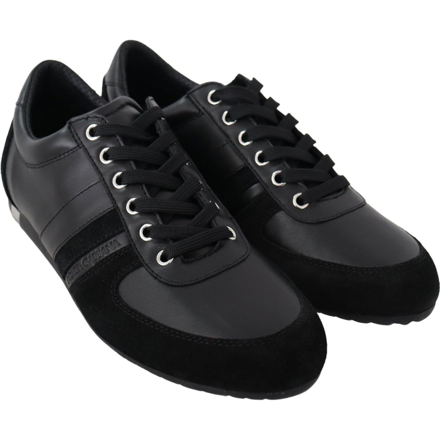 Dolce & Gabbana Elegant Black Leather Sport Sneakers Dolce & Gabbana