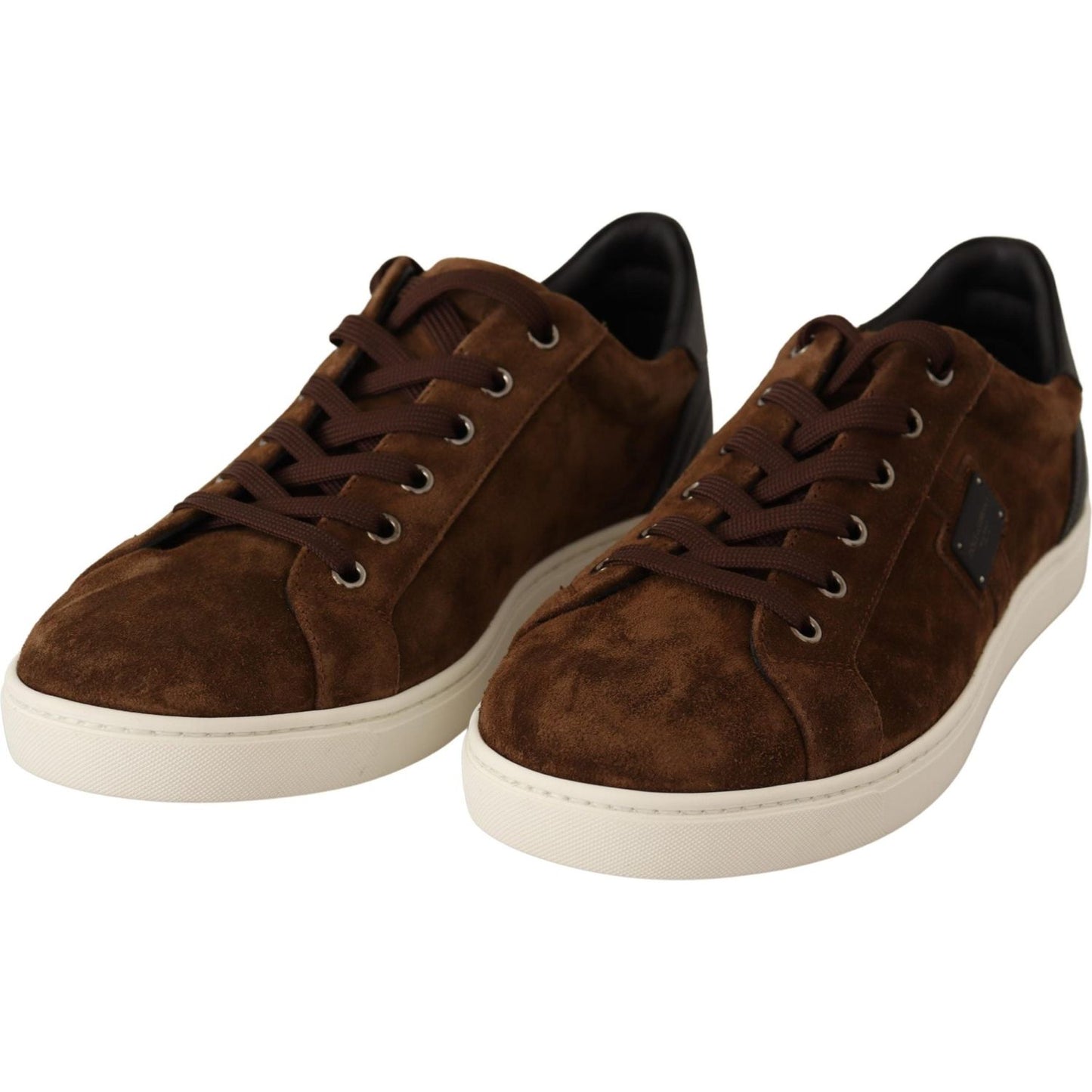 Dolce & Gabbana Elegant Leather Casual Sneakers in Brown Dolce & Gabbana