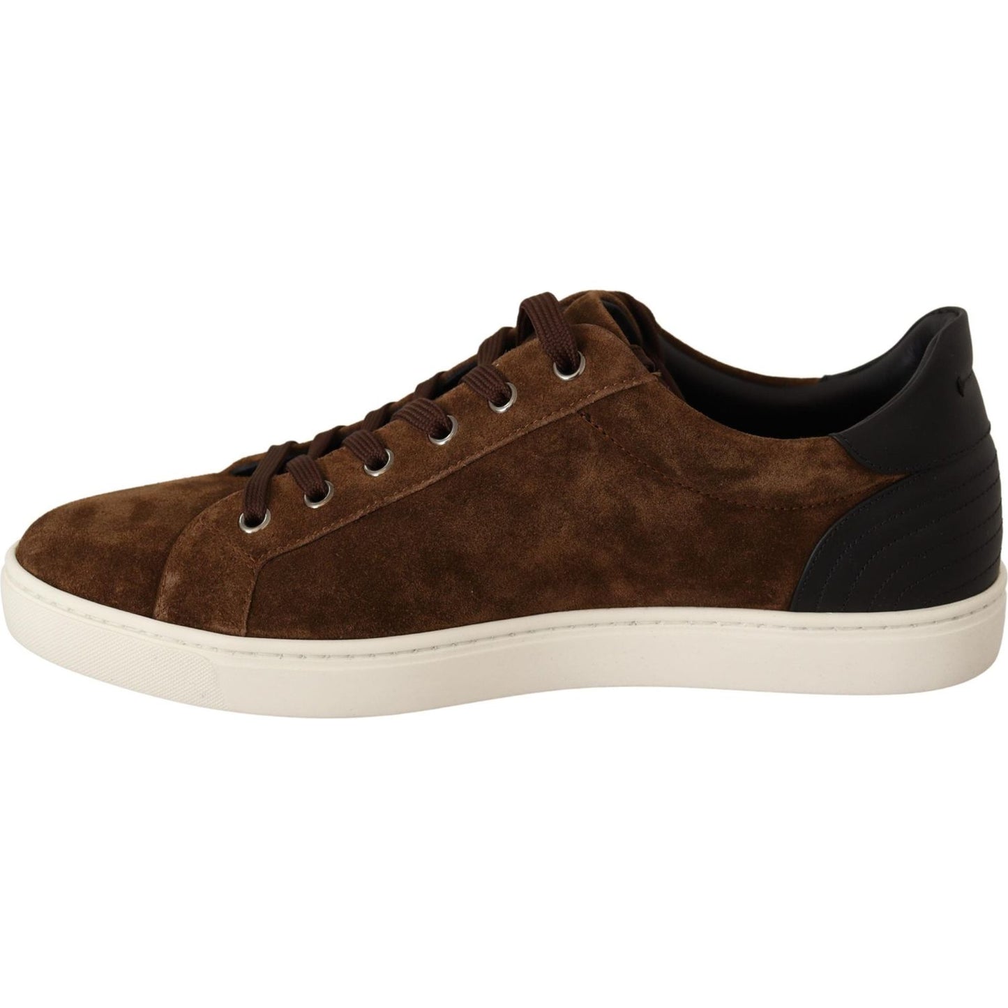 Dolce & Gabbana Elegant Leather Casual Sneakers in Brown Dolce & Gabbana