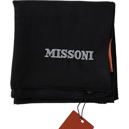 Missoni Black Wool Knit Unisex Neck Wrap Shawl Scarf