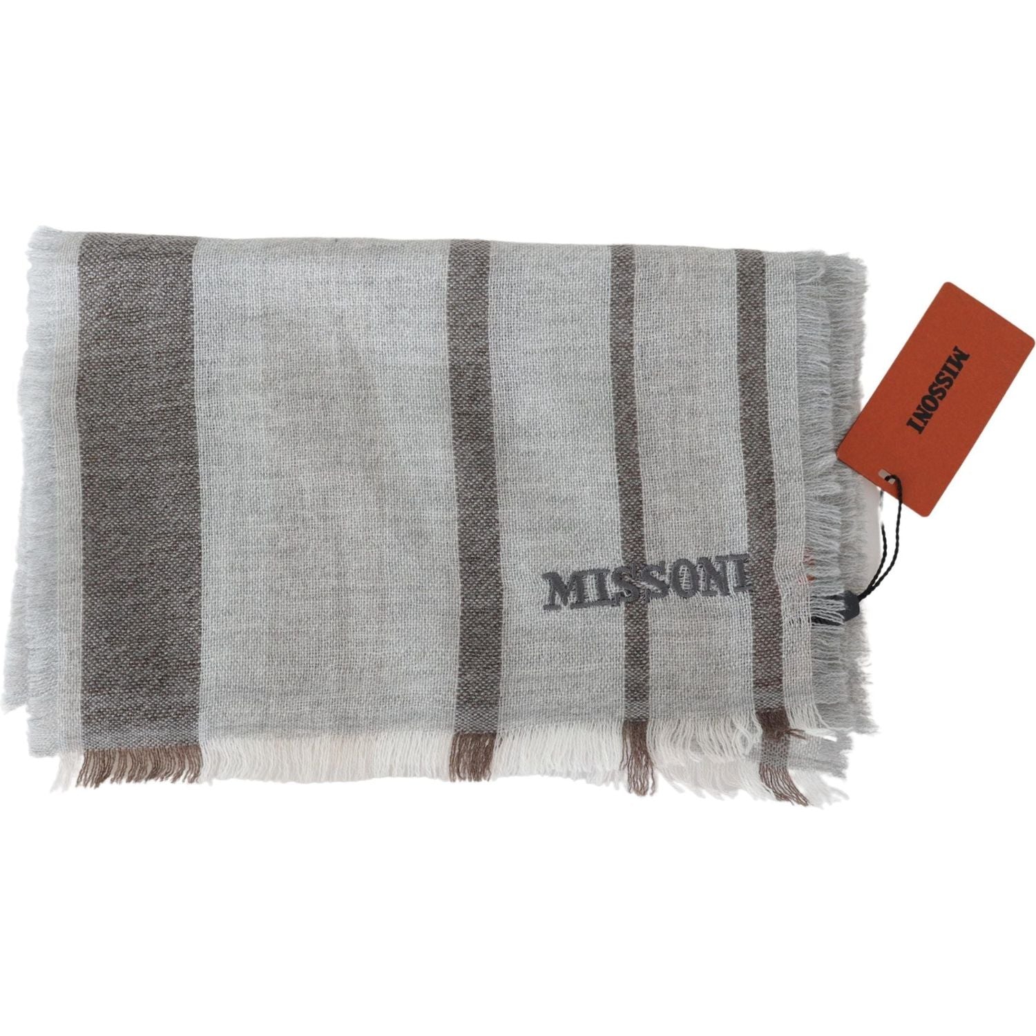 Missoni Multicolor Striped Wool Unisex Neck Wrap Scarf