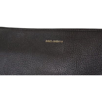 Dolce & Gabbana Black Exotic Leather Shoulder Sling Alta Sartoria Bag