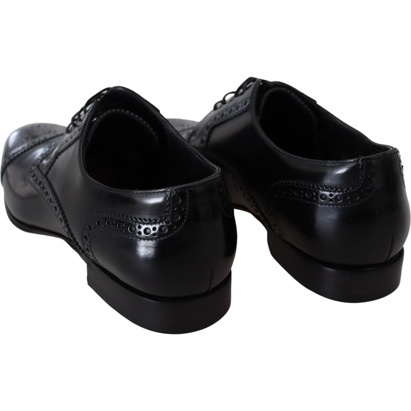 Dolce & Gabbana Elegant Black Leather Formal Derby Shoes Dolce & Gabbana