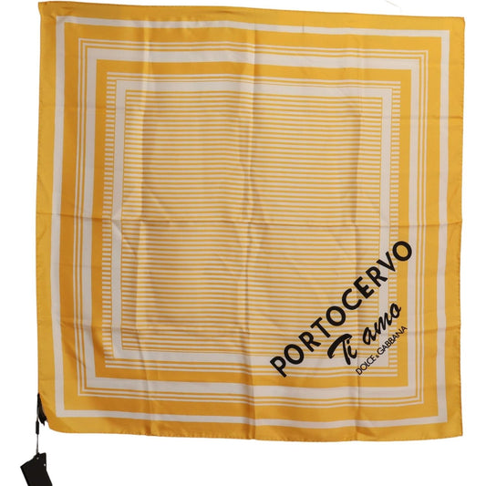 Dolce & Gabbana Elegant Striped Silk Square Scarf Dolce & Gabbana