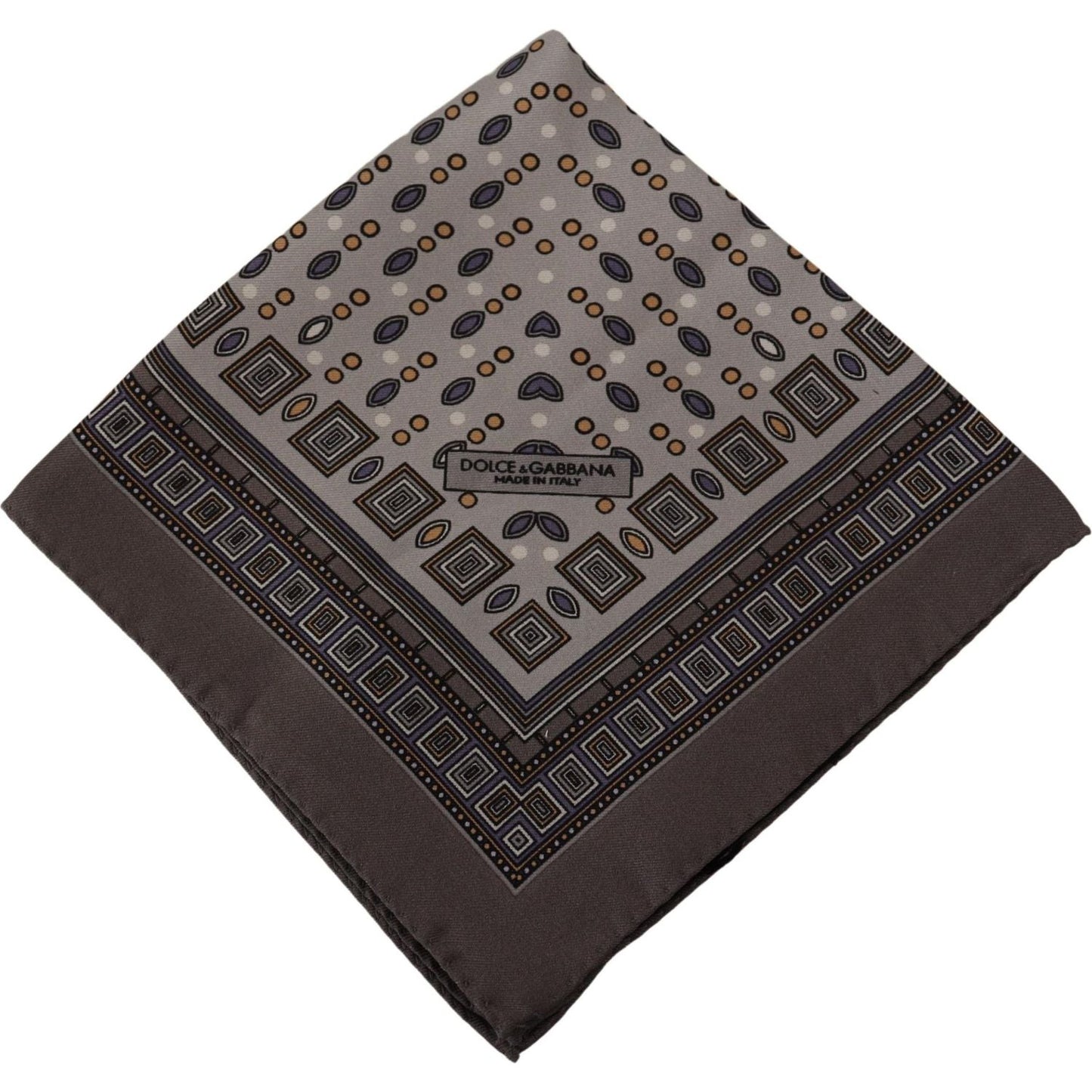 Dolce & Gabbana Elegant Silk Pocket Square in Rich Brown Dolce & Gabbana