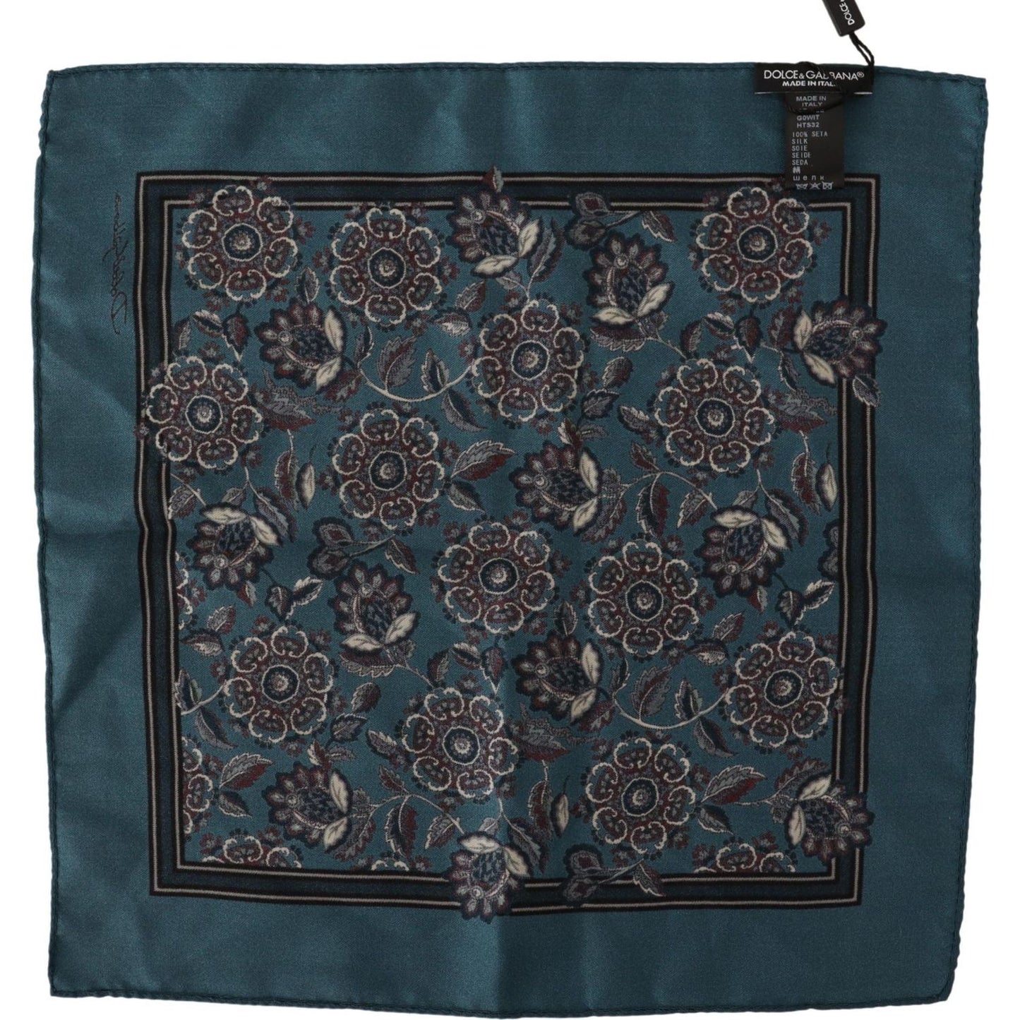 Dolce & Gabbana Elegant Floral Silk Pocket Square Dolce & Gabbana