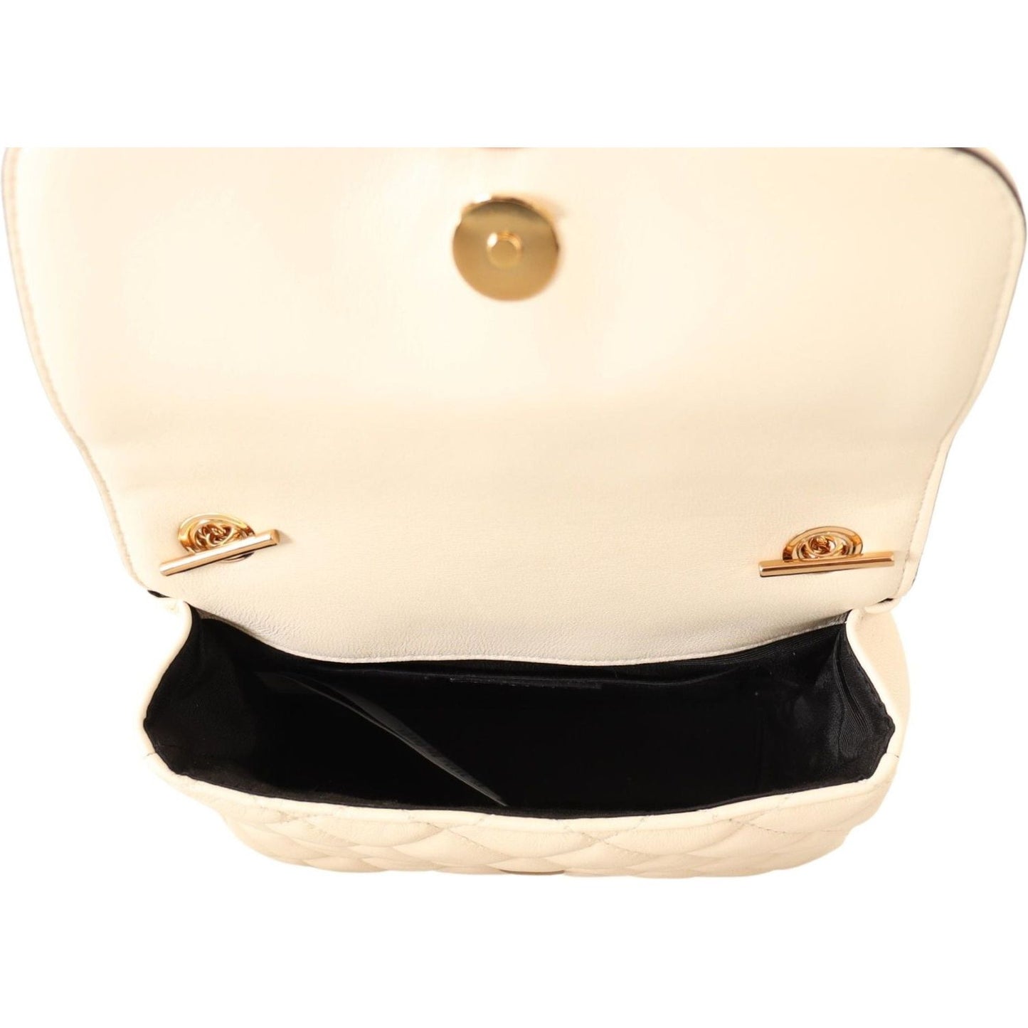 Versace Chic Nappa Leather Crossbody in Purity White Versace