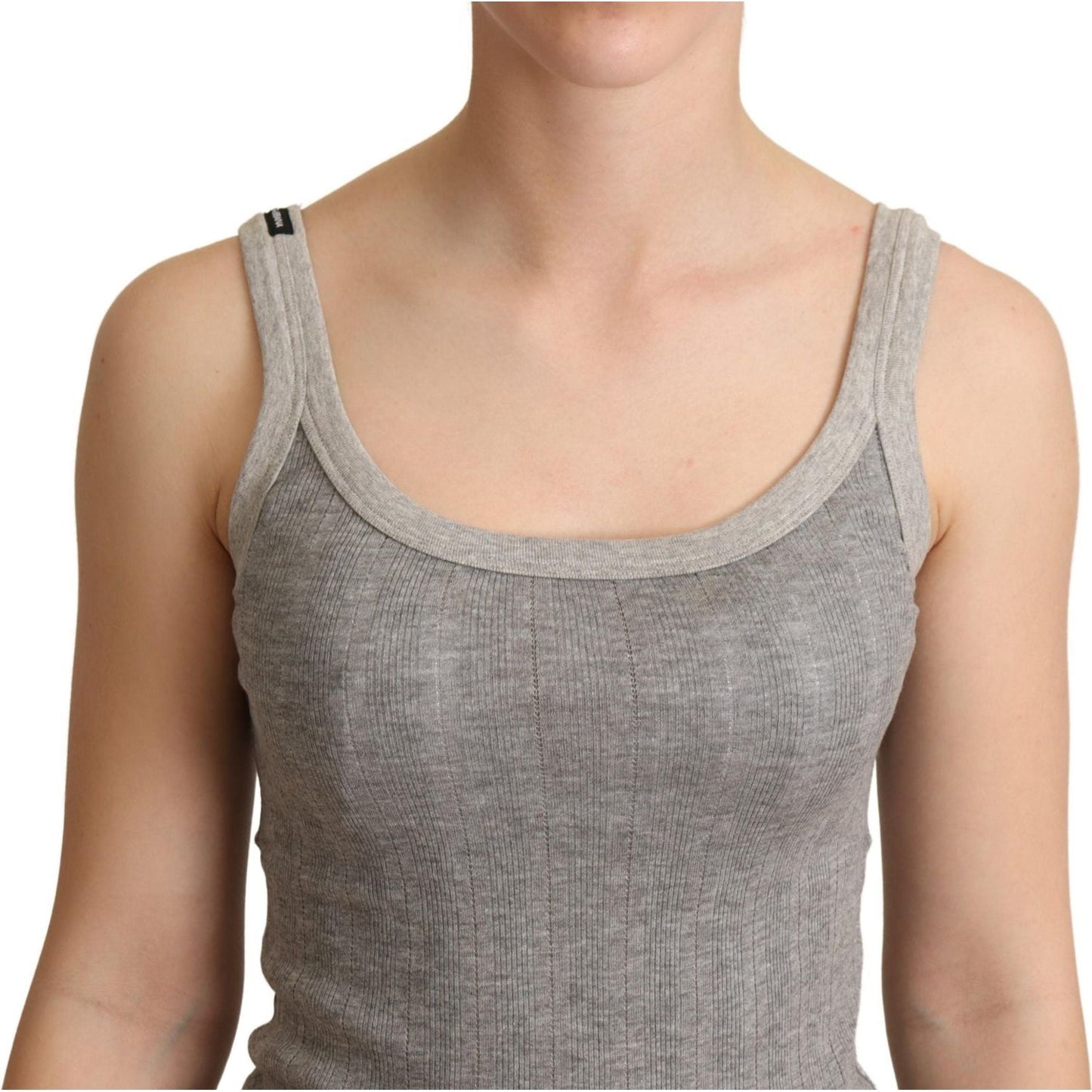 Dolce & Gabbana Chic Sleeveless Gray Tank Top Dolce & Gabbana