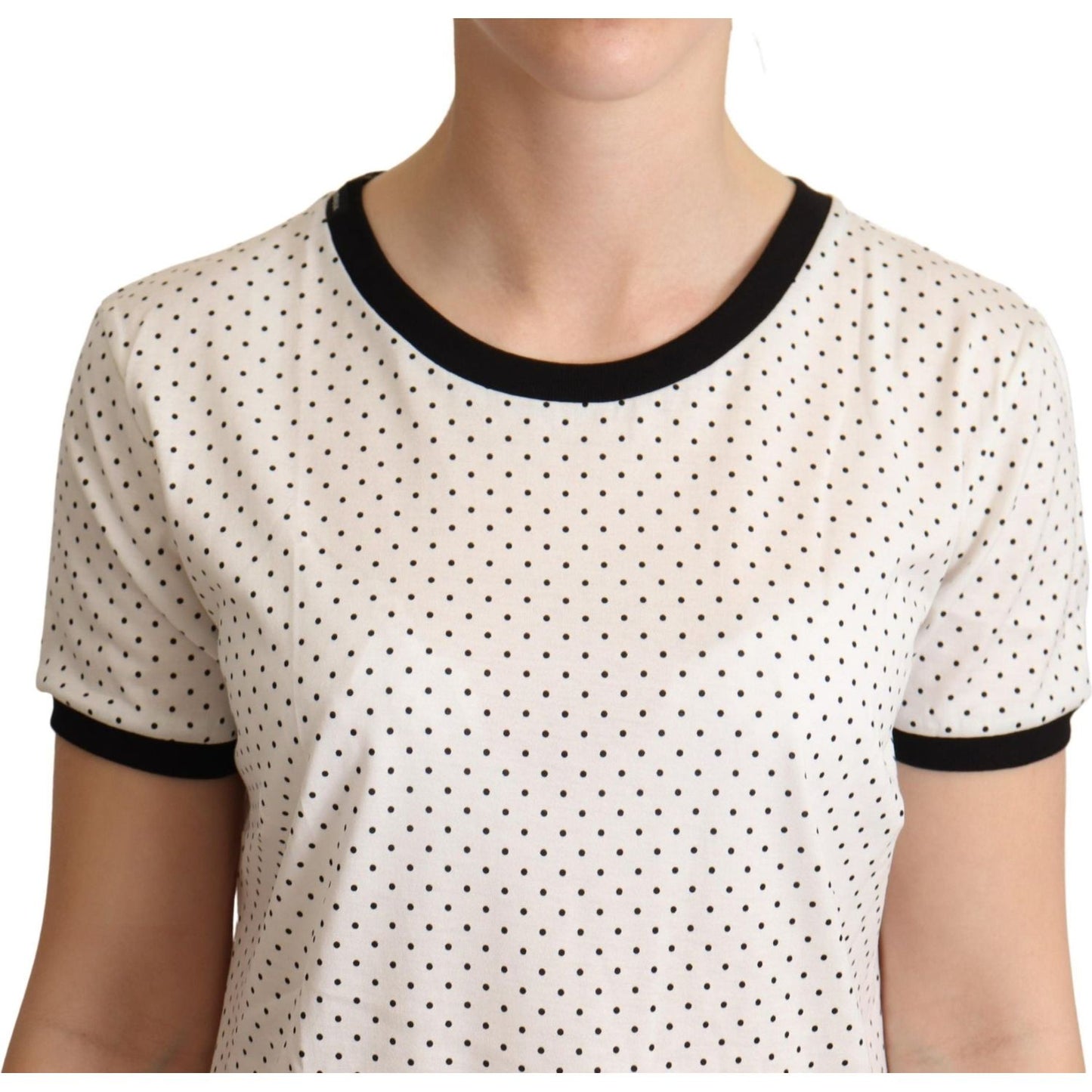 Dolce & Gabbana Polka Dot Crewneck Cotton Tee Dolce & Gabbana