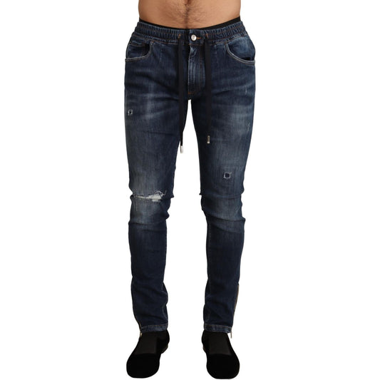 Dolce & Gabbana Elegant Dark Blue Skinny Jeans Dolce & Gabbana