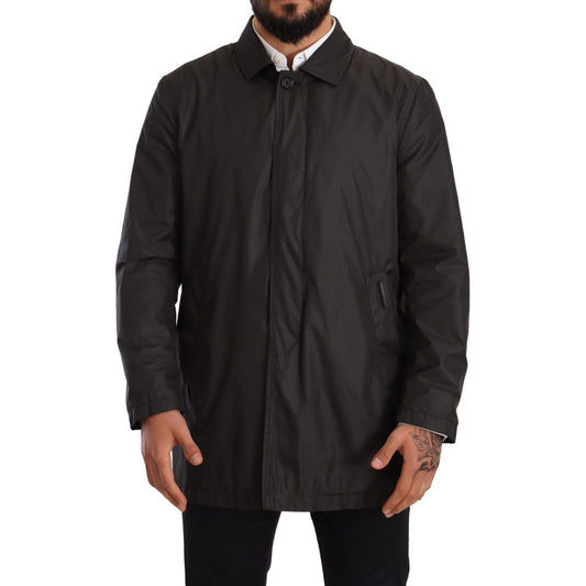 Dolce & Gabbana Elegant Black Trench Coat for Sophisticated Men Dolce & Gabbana