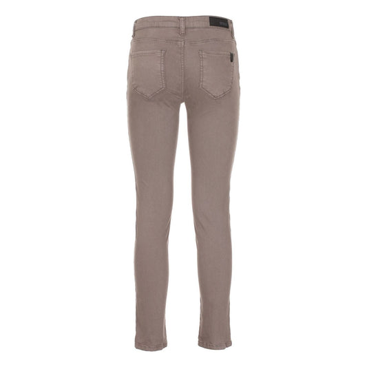 Imperfect Impeccable Gray Cotton Stretch Pants Jeans & Pants Imperfect