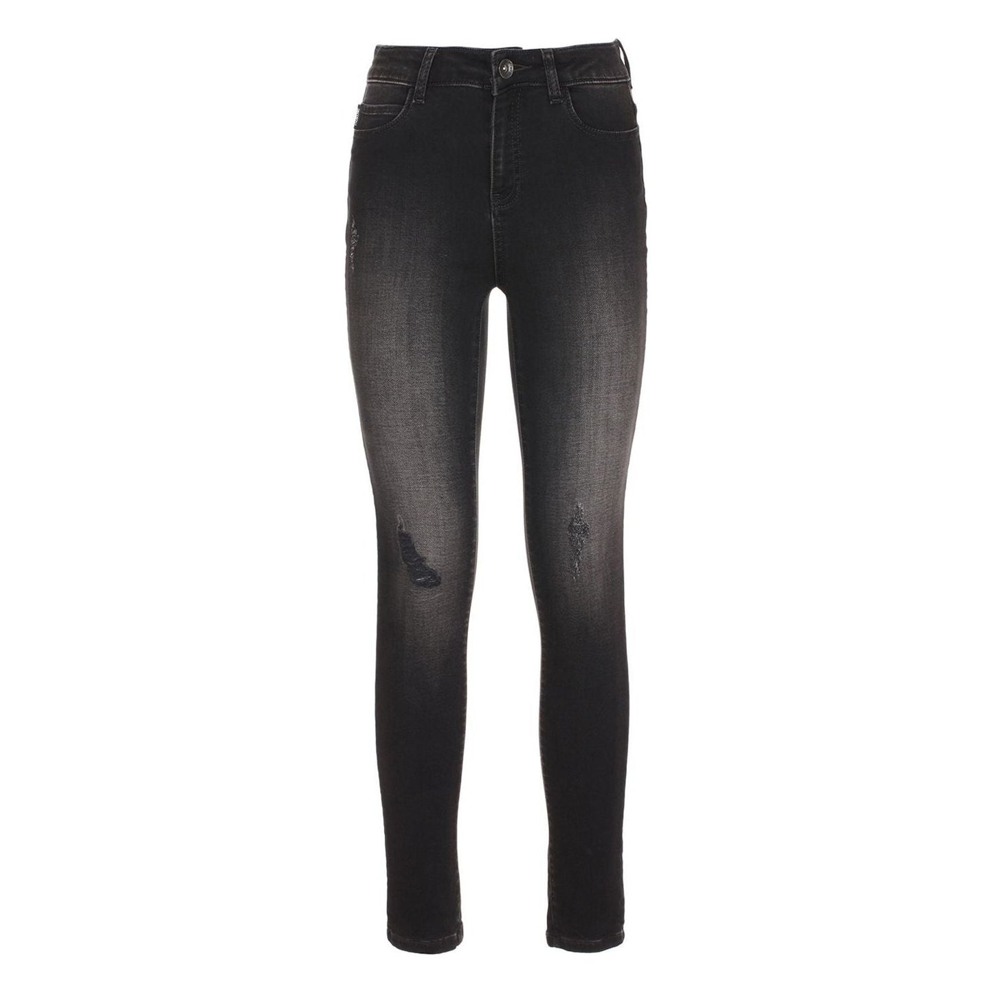 Imperfect Sleek Black Cotton-Blend Sweat Pants Jeans & Pants Imperfect