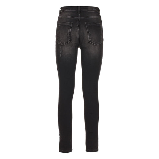 Imperfect Sleek Black Cotton-Blend Sweat Pants Jeans & Pants Imperfect