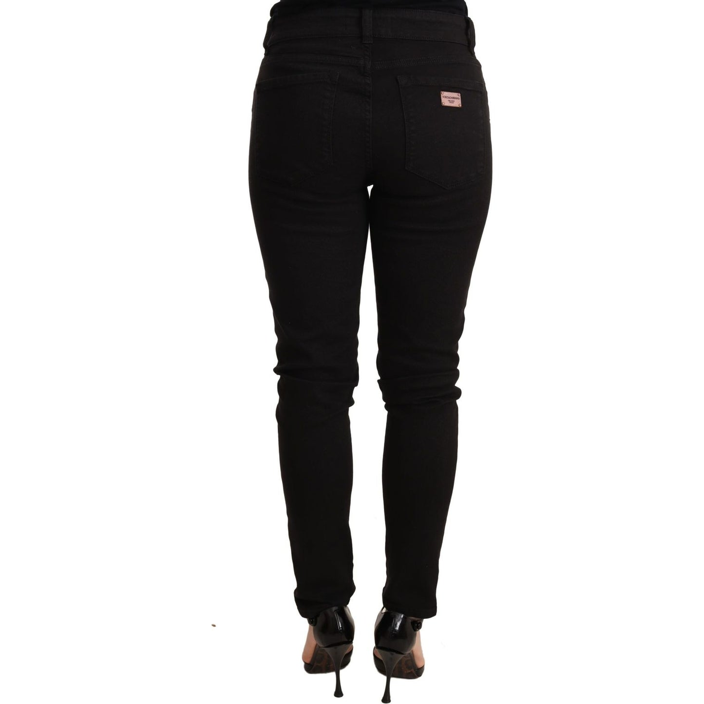 Dolce & Gabbana Elegant Black Slim Skinny Jeans Jeans & Pants Dolce & Gabbana