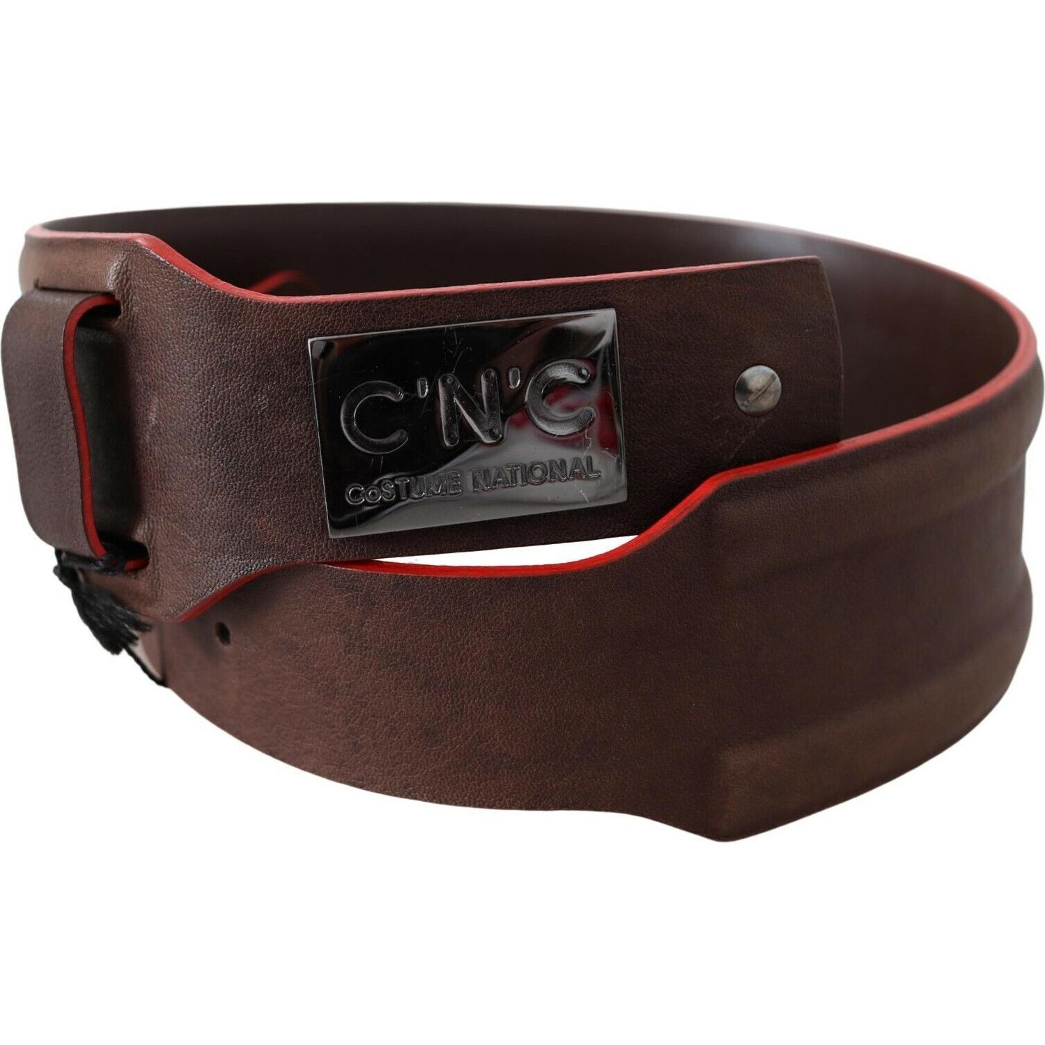 Costume National Dark Brown Genuine Leather Belt