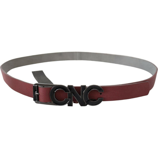 Costume National Elegant Maroon Leather Fashion Belt WOMAN BELTS Costume National