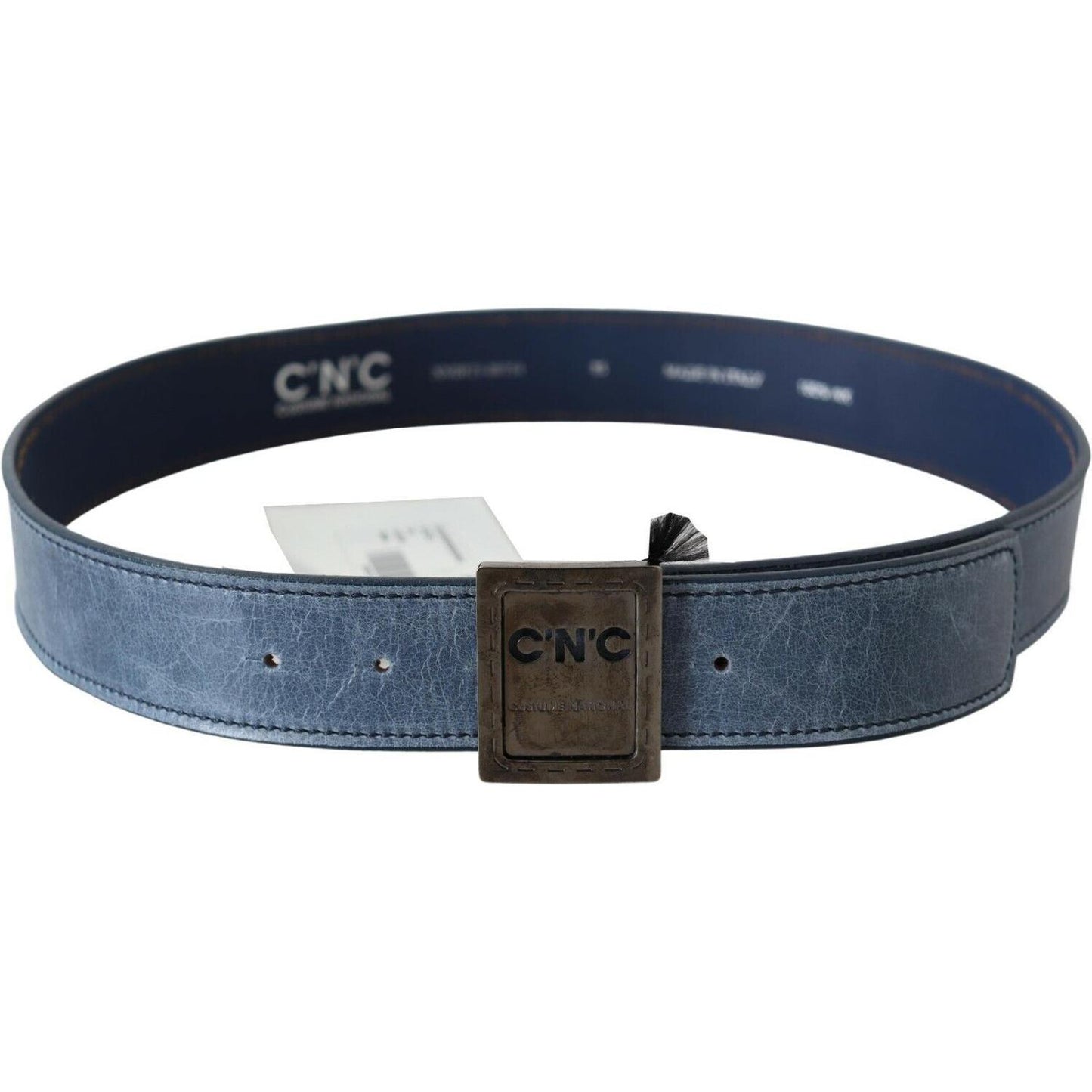 Elegant Blue Leather Fashion Belt