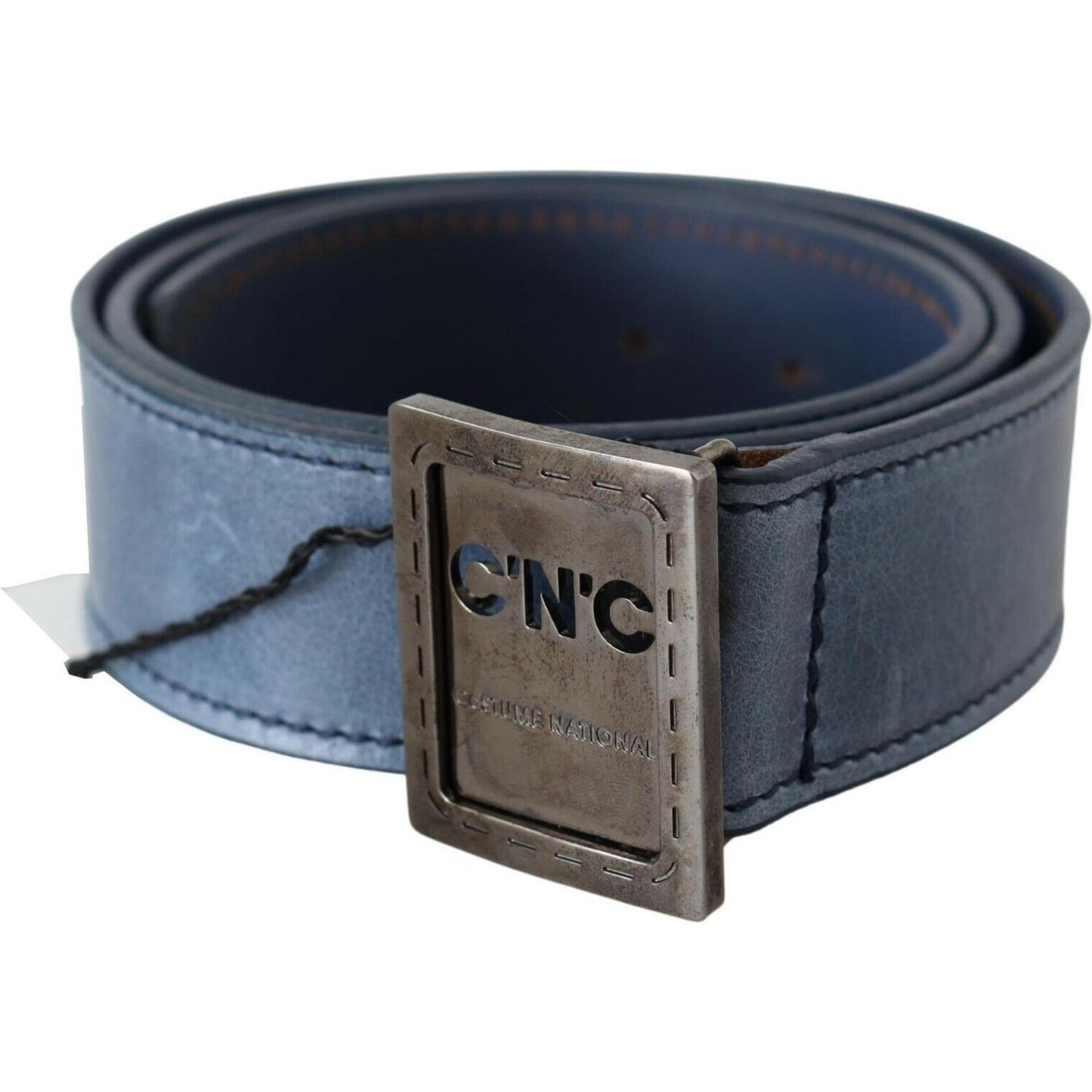 Elegant Blue Leather Fashion Belt