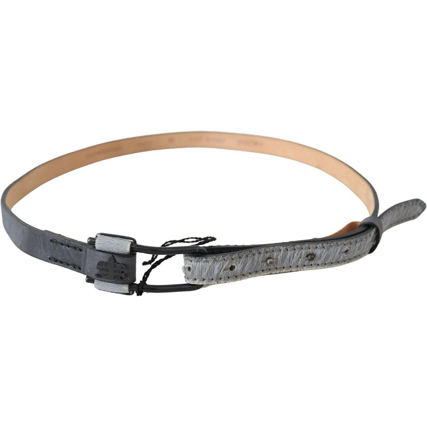 Ermanno Scervino Elegant Black Braided Leather Belt Ermanno Scervino