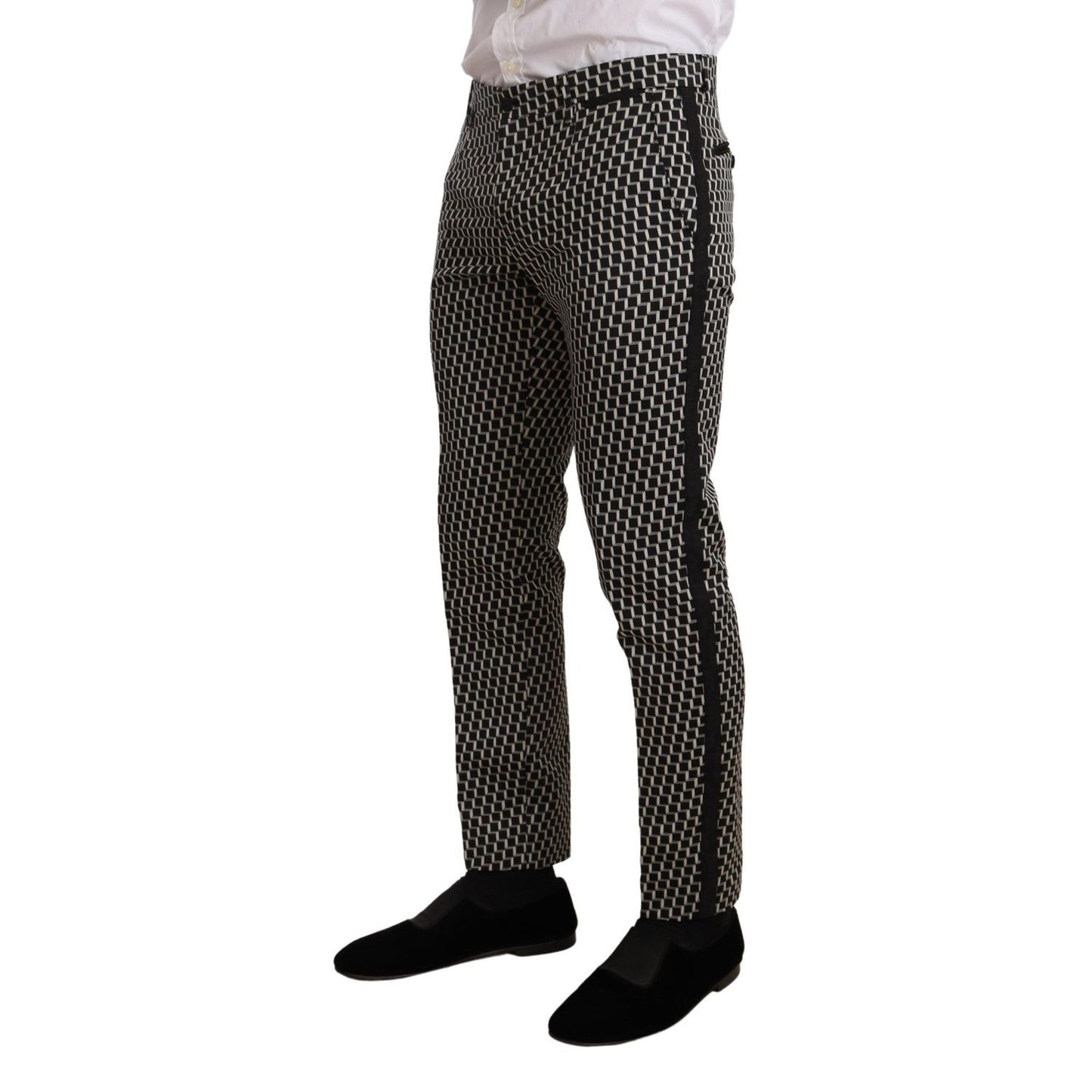 Dolce & Gabbana Black White Check 3 Piece Set MARTINI Suit