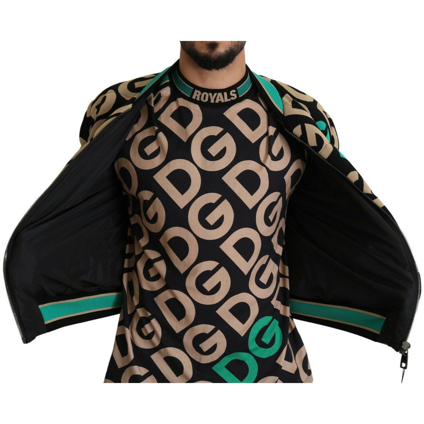 Dolce & Gabbana Iconic Printed Bomber Jacket – Exquisite Design Dolce & Gabbana