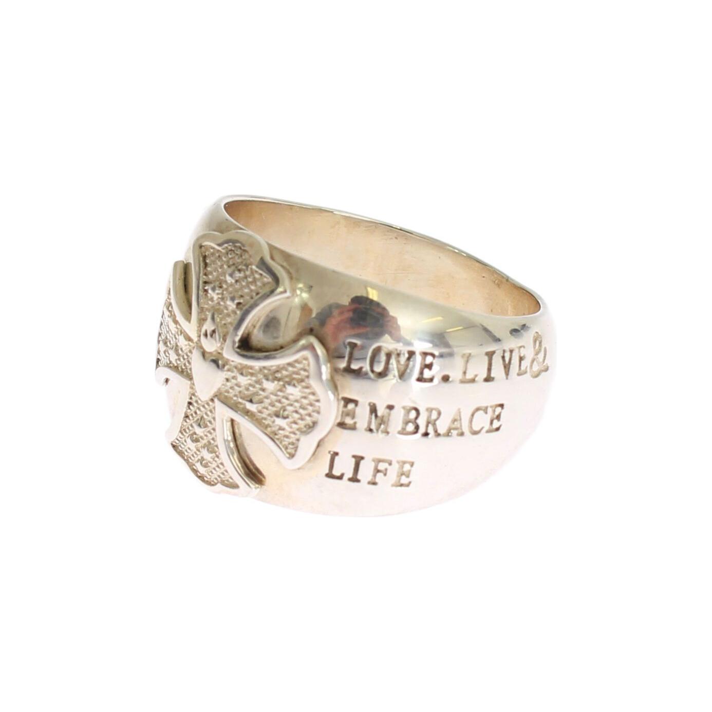 Nialaya Silver Cross Womens 925 Sterling Ring