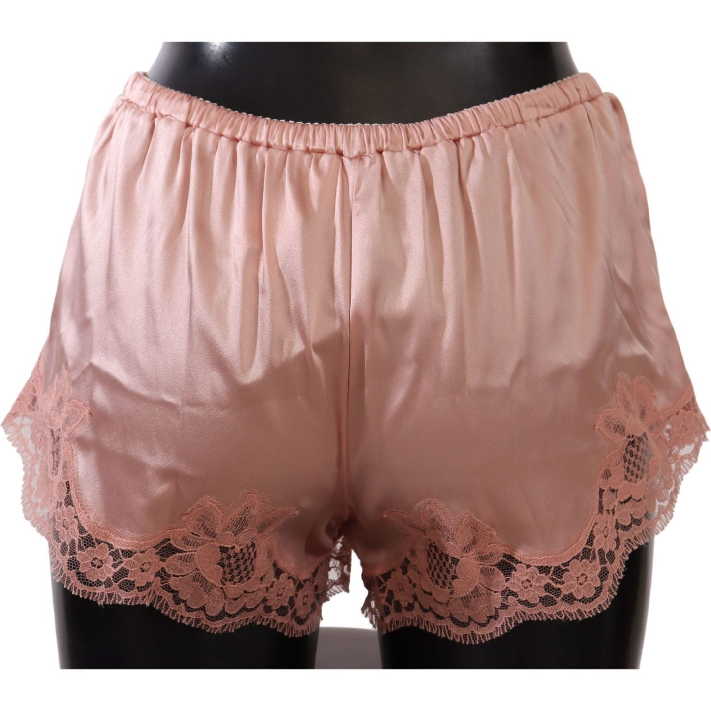 Dolce & Gabbana Elegant Powder Pink Silk Lace Lingerie Shorts WOMAN UNDERWEAR Dolce & Gabbana