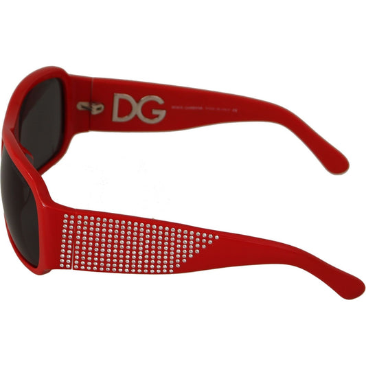 Dolce & Gabbana Swarovski Stone Embellished Red Sunglasses WOMAN SUNGLASSES Dolce & Gabbana