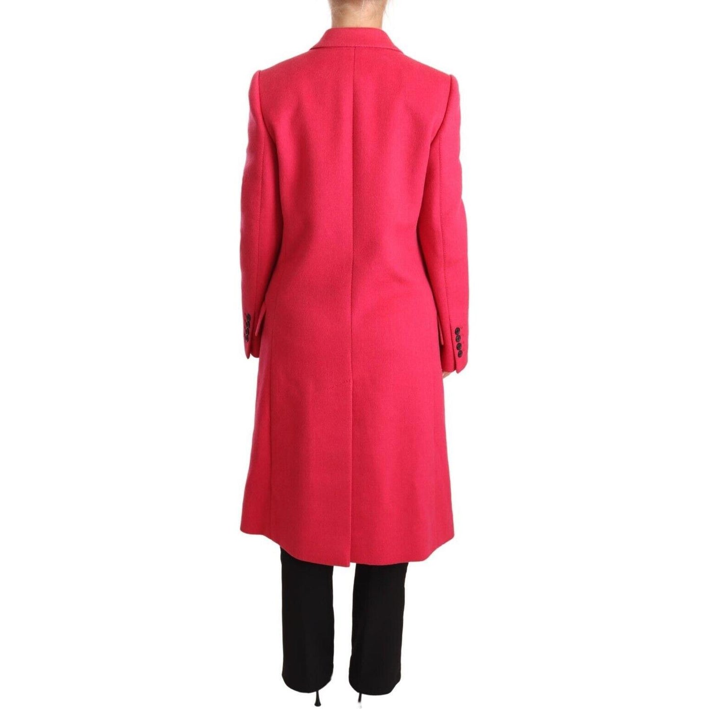 Dolce & Gabbana Elegant Pink Wool-Cashmere Coat Dolce & Gabbana