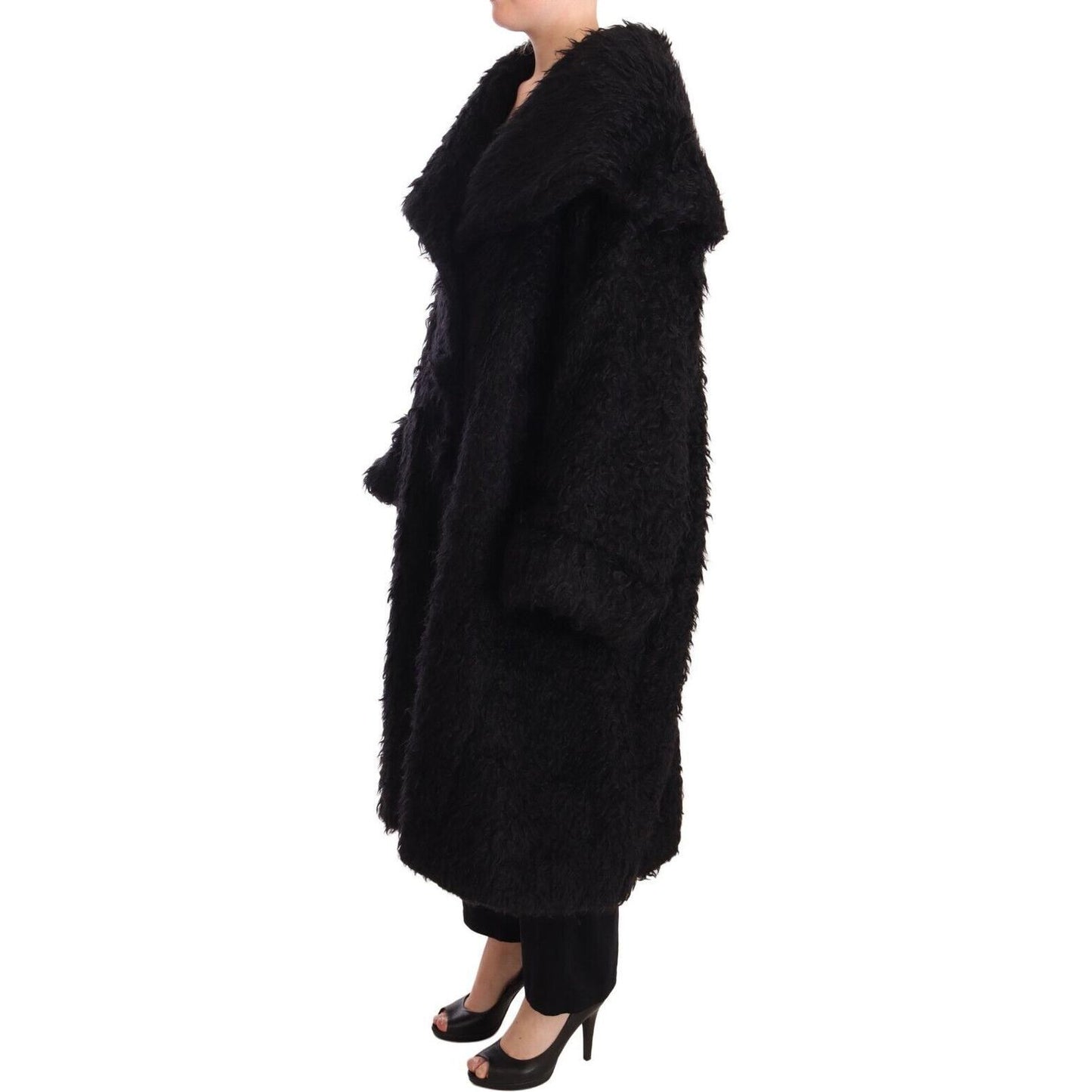 Dolce & Gabbana Sleek Runway Fur Cape Trench Jacket Dolce & Gabbana