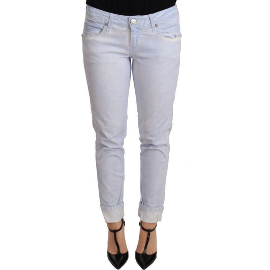 Acht Light Blue Cotton Push Up Denim Jeans Jeans & Pants Acht