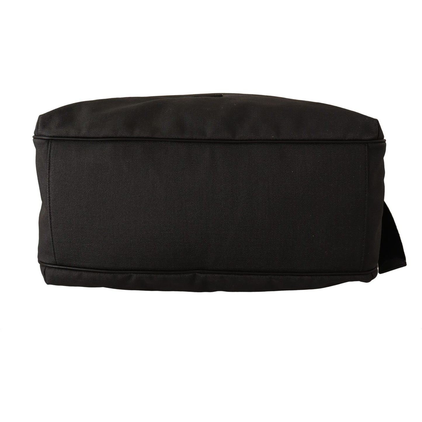 Dolce & Gabbana Black Denim Leather Shoulder Strap Messenger Bag